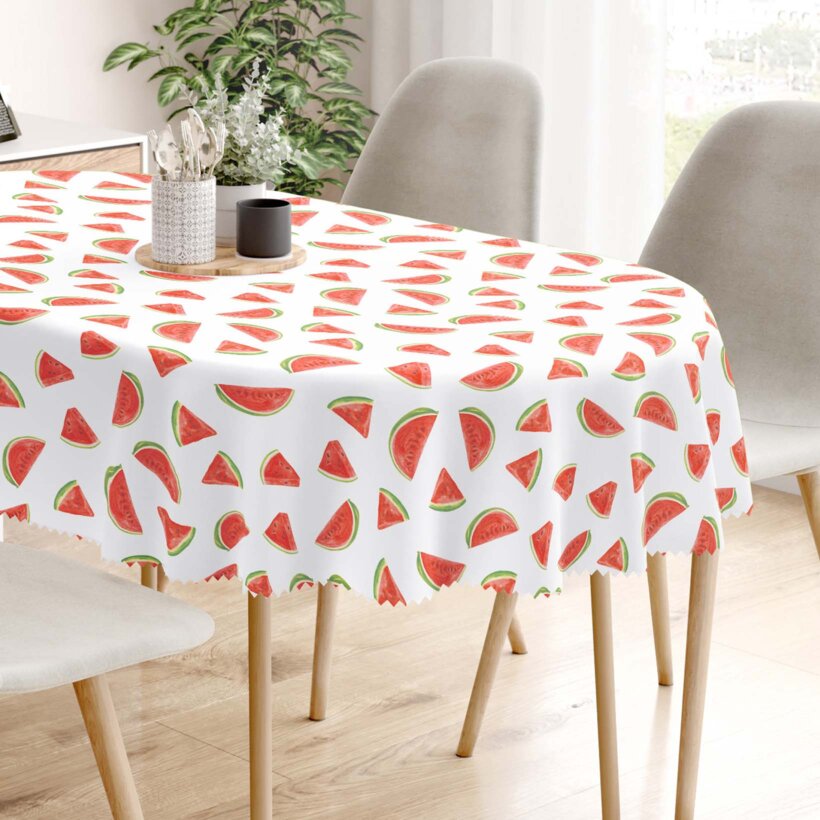 Ovale Tischdecke Teflon - Melone