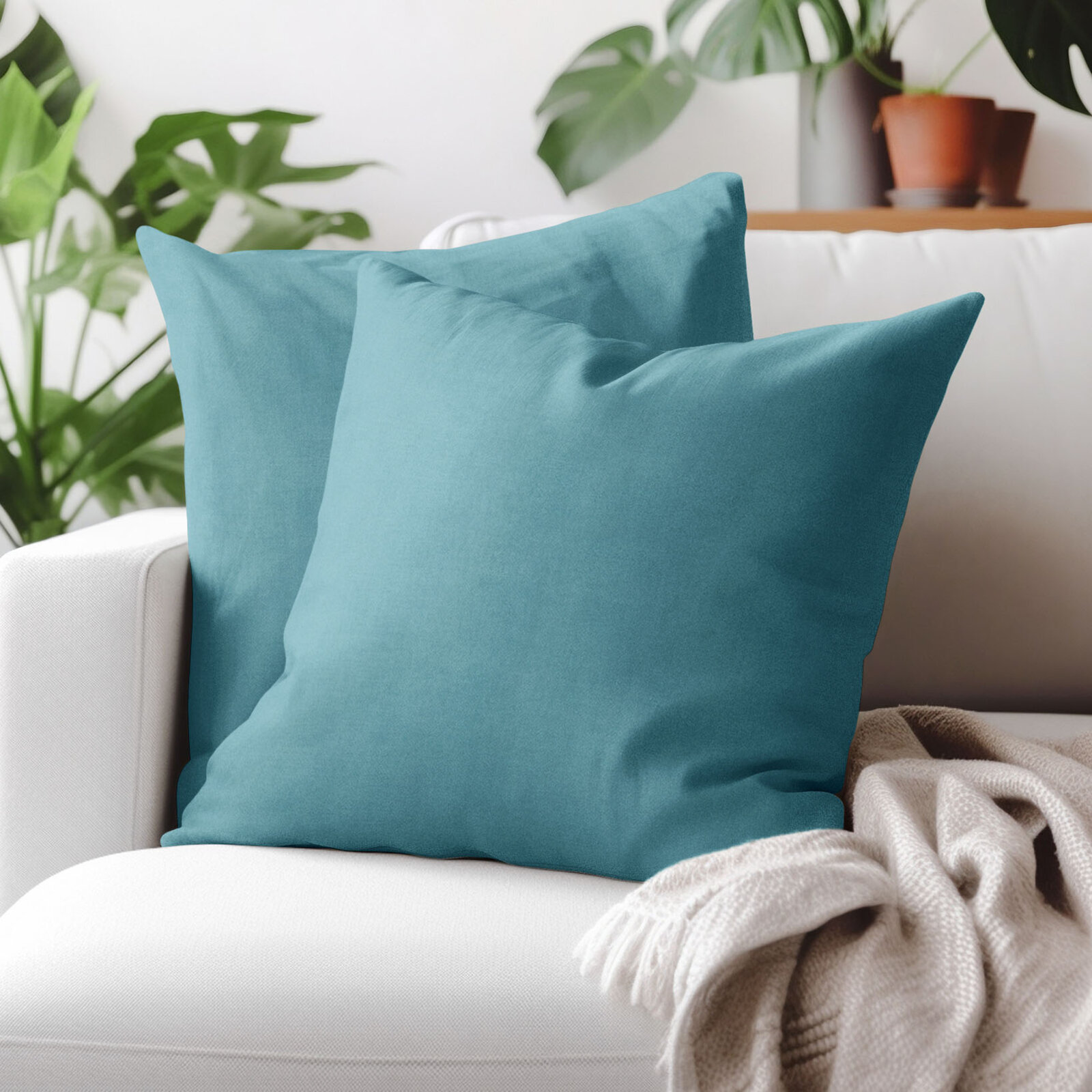 Dekorativer Kissenbezug Marbella - petrol