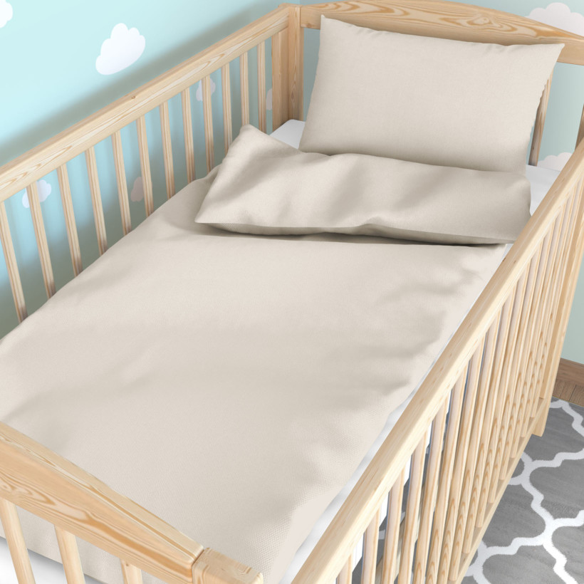 Bettwäsche für Babybetten aus Baumwolle - latte