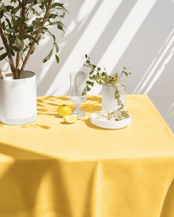 Eckige Tischdecke Malaga - gelb