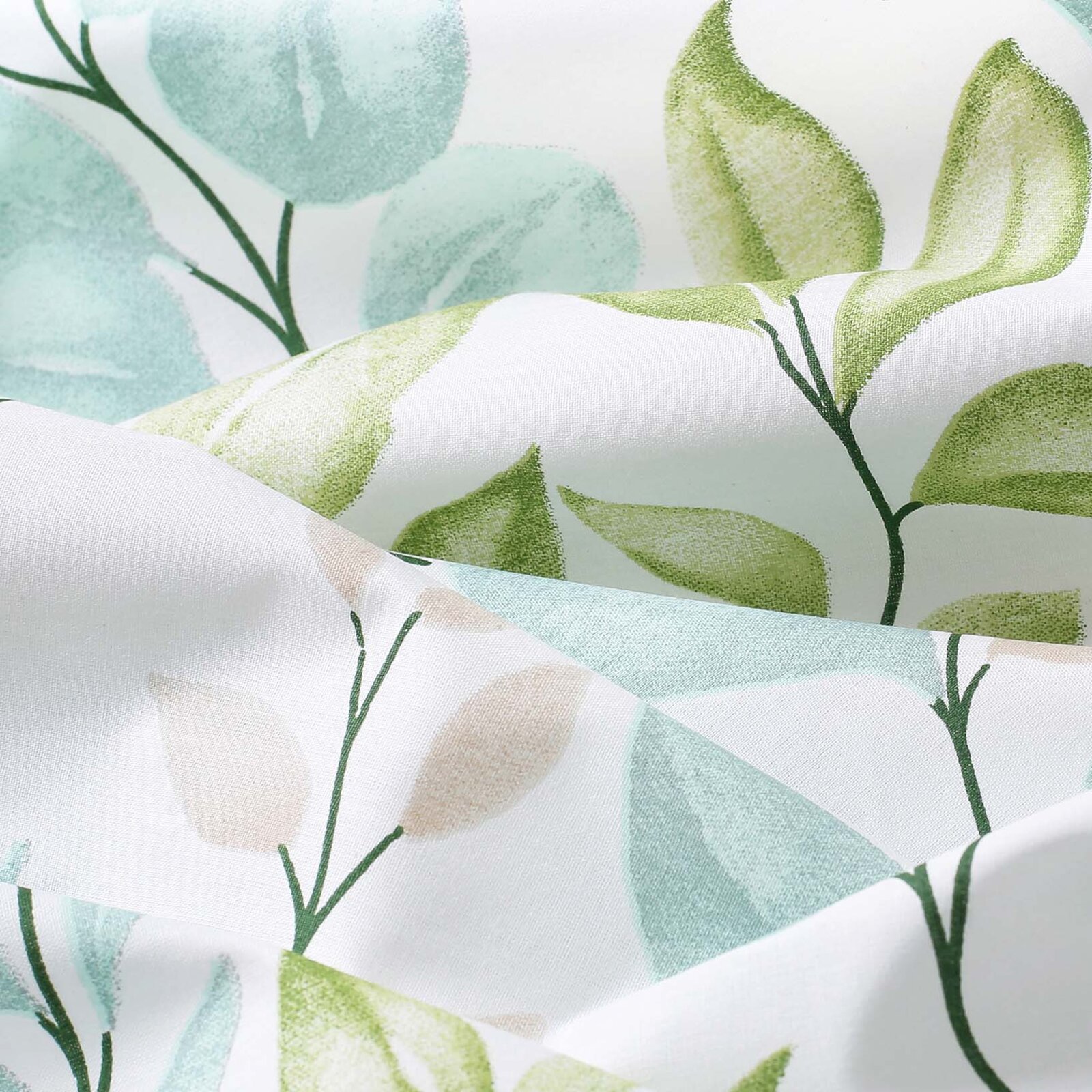 Eckige Tischdecke 100% Baumwolle Deluxe - bemalte Blätter