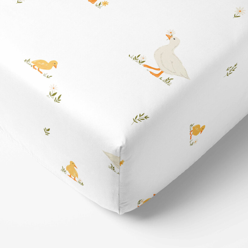 Ostern Spannbettlaken aus Baumwolle - Enten