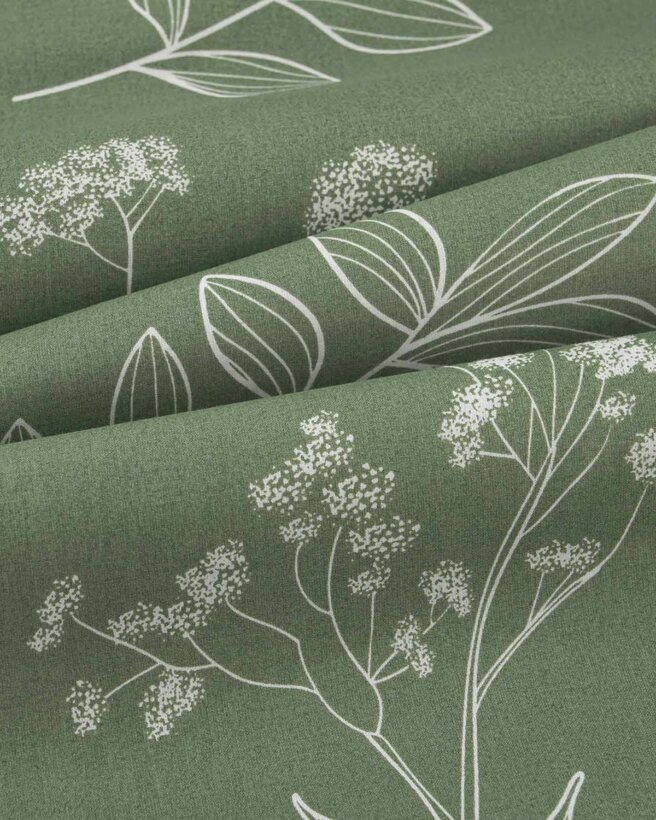 Eckige Tischdecke 100% Baumwolle - Kräuterblätter