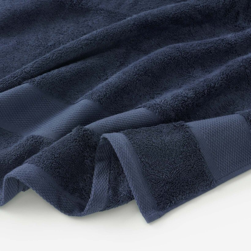 Bambus-Handtuch/Badetuch - marineblau