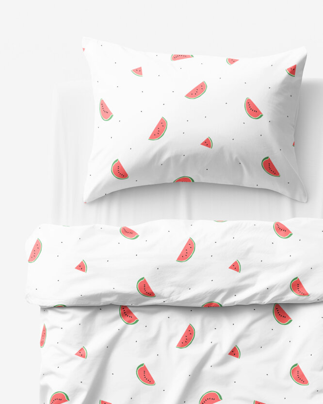 Kinder - Bettwäsche aus Baumwolle - Melone