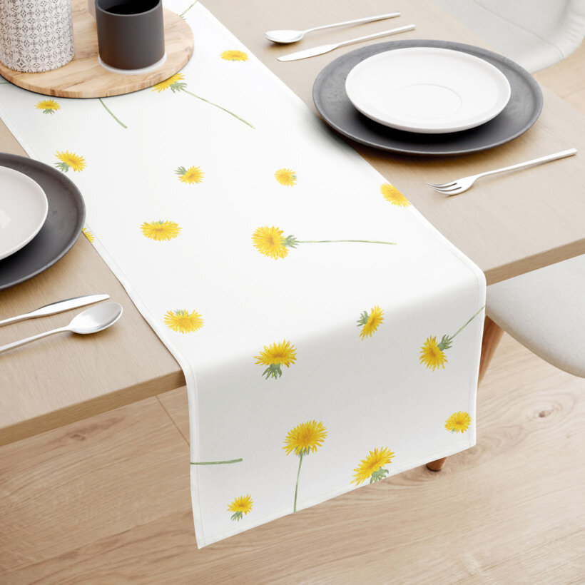 Tischläufer aus 100% Baumwolle - Löwenzahn
