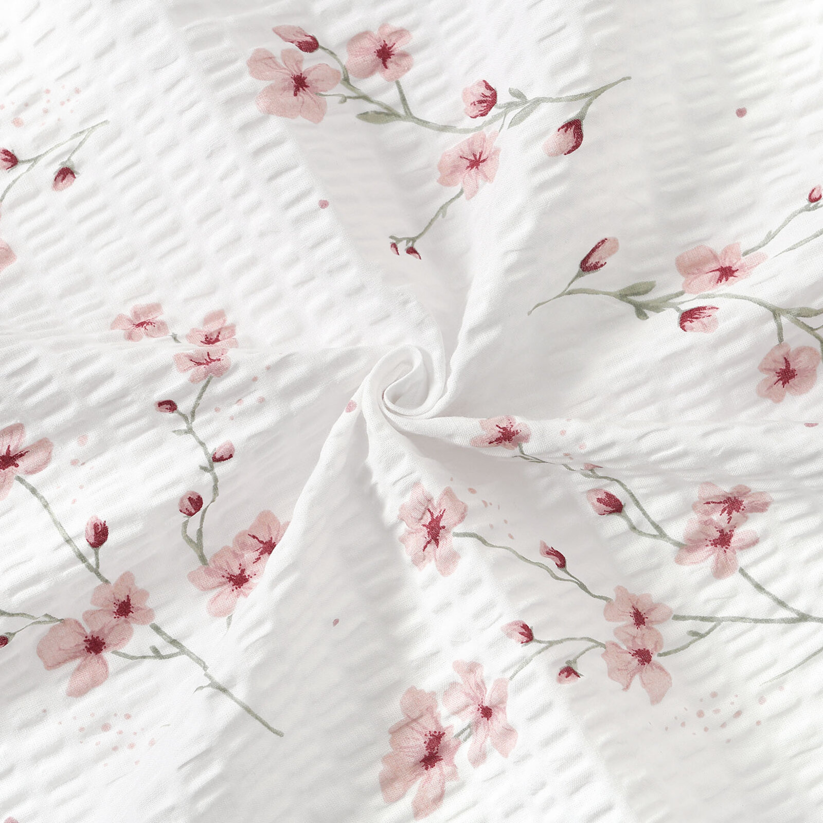 Seersucker - Blühende Sakura-Kirschbäume