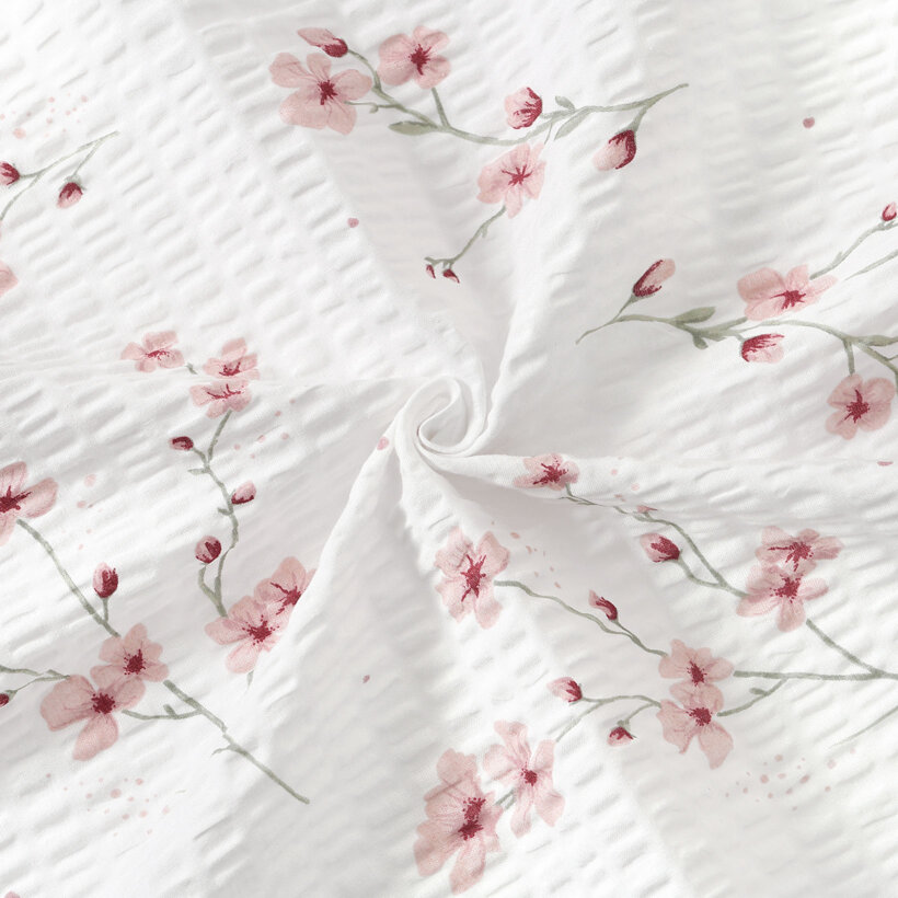 Seersucker - Blühende Sakura-Kirschbäume