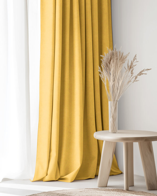 Dekorativer Vorhang Marbella - honiggelb
