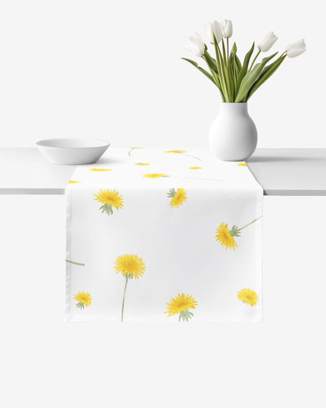 Tischläufer aus 100% Baumwolle - Löwenzahn