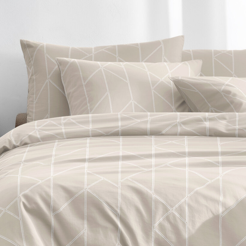 Bettwäsche aus Baumwolle - Geometrische Linien auf Latte