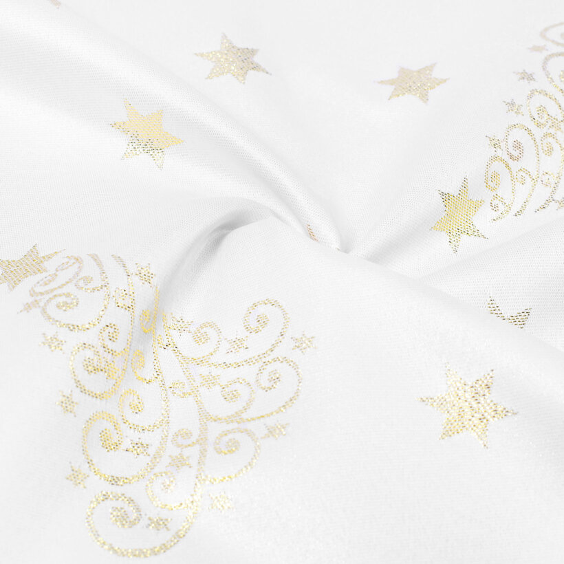 Weihnachtliches Tischset Teflon - Goldene Tannenbäume und Sterne - 2 Stück
