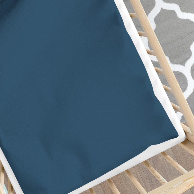 Bettwäsche für Babybetten aus Baumwolle - marineblau