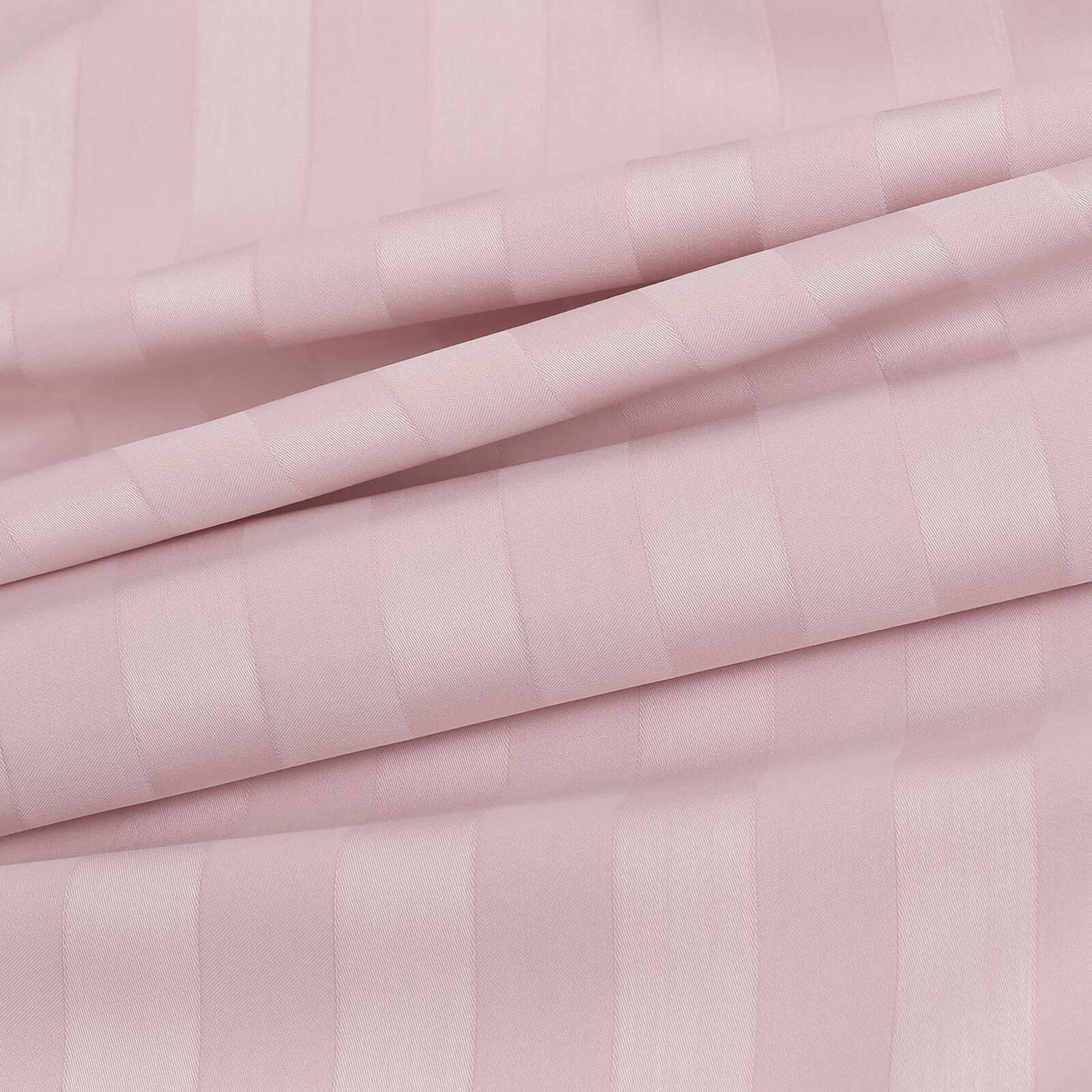 Festliche Damast-Tischset - altrosa Streifen mit Satin-Glanz - 2 Stück