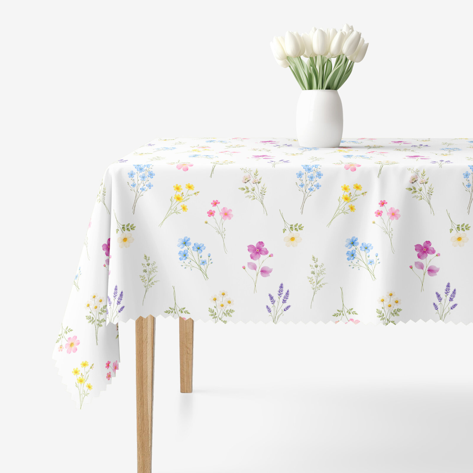 Eckige Teflon-Tischdecke - Blumengarten
