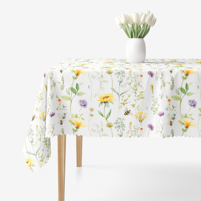 Eckige Teflon-Tischdecke - Wiesenwelt