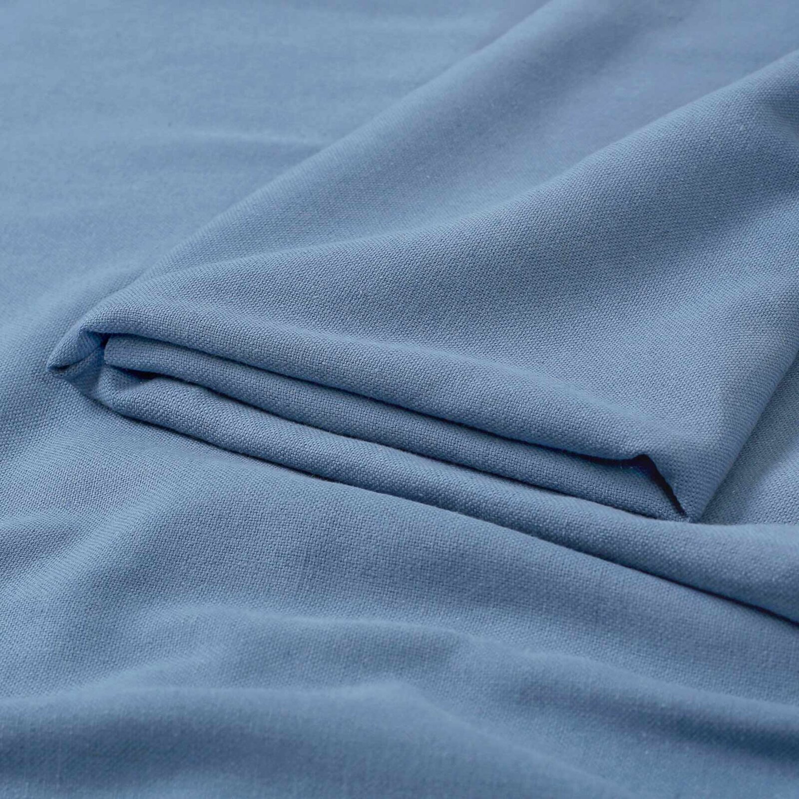 Natürlicher Leinenmischstoff - blau
