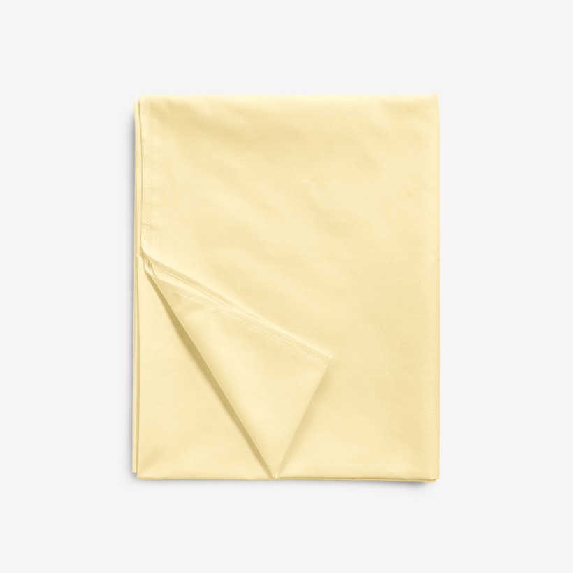 Bettlaken aus Baumwolle - Bananenfarbe