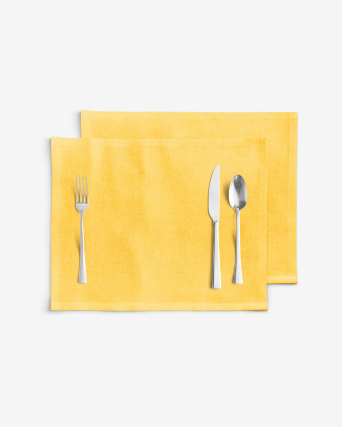 Tischset Malaga - gelb - Set 2 Stück