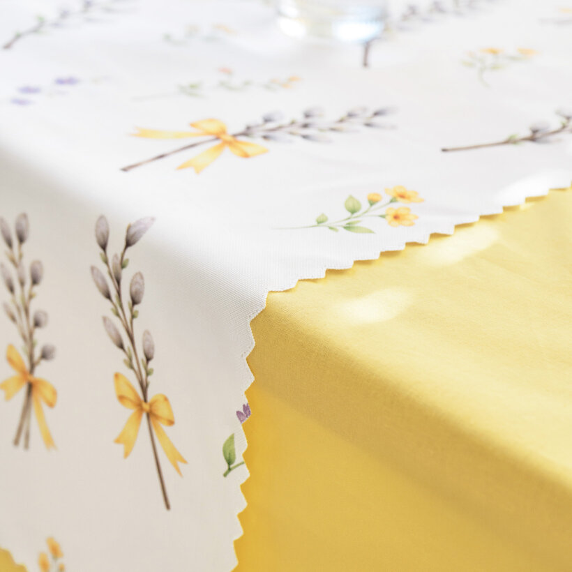 Frühlings-Teflon-Tischläufer - Weidenkätzchen