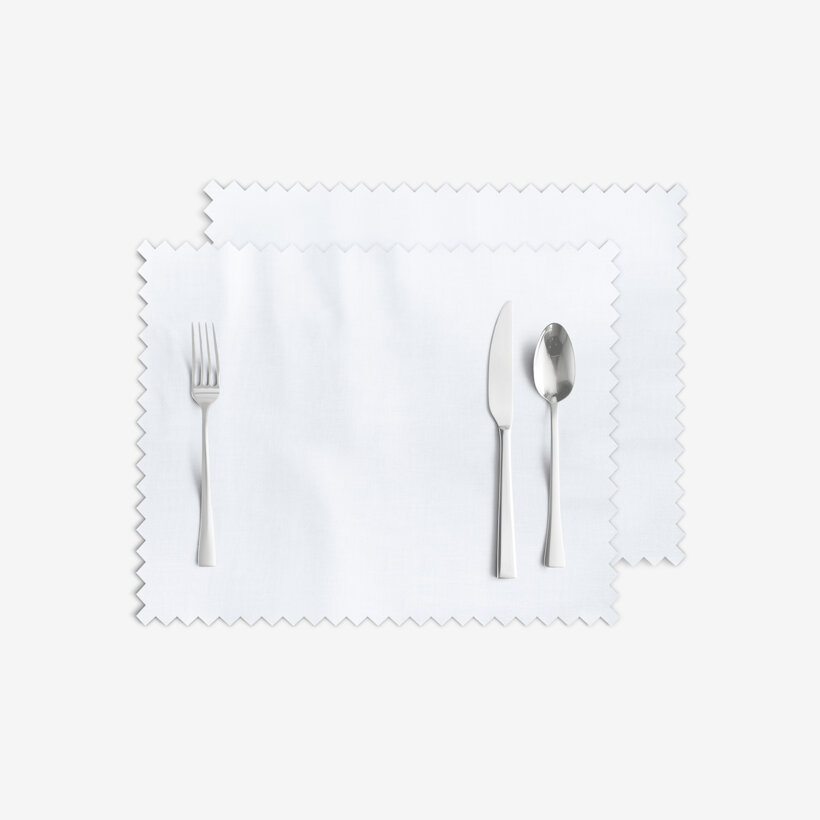 Tischsets Teflon - weiß - Set 2 Stück