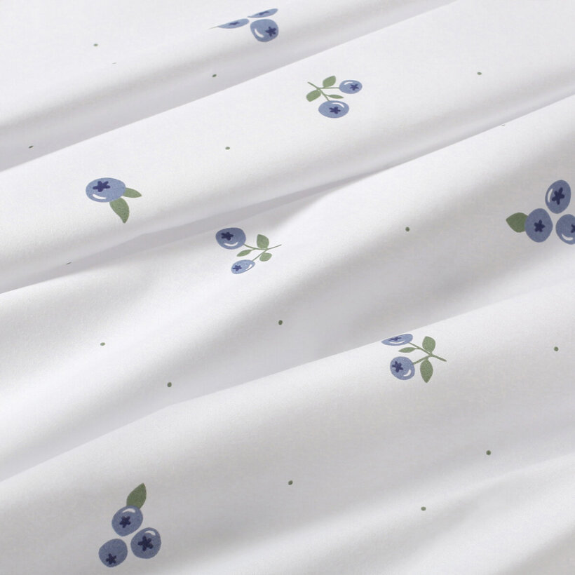 Eckige Tischdecke 100% Baumwolle - Heidelbeeren