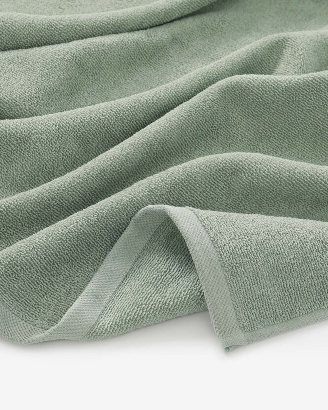 Frottierhandtuch/Duschtuch Soft ohne Bordüre – salbeigrün