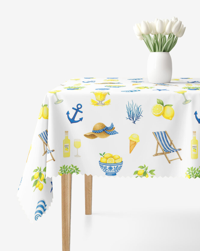 Eckige Tischdecke Teflon - italienischer Sommer