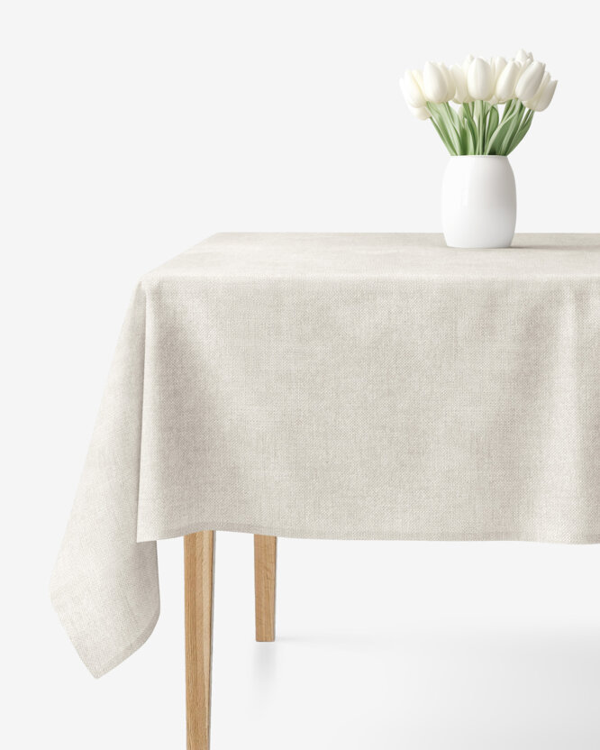 Eckige Tischdecke Malaga - natur