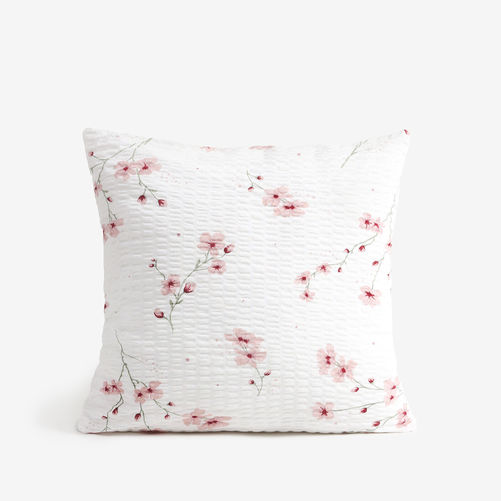 Seersucker-Kissenbezug - Blühende Sakura-Kirschbäume