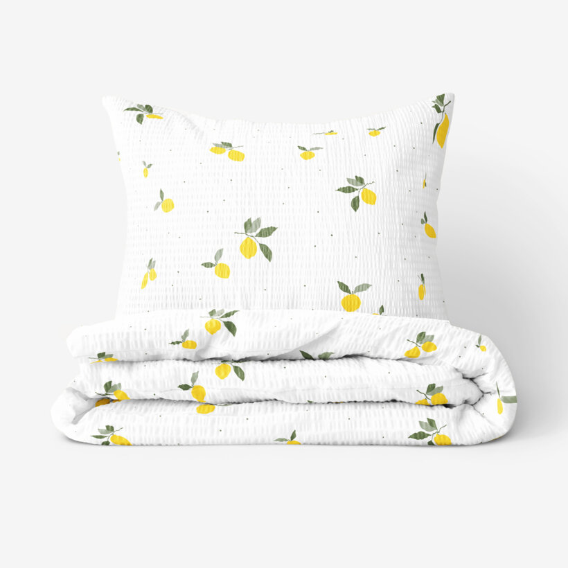 Seersucker Bettwäsche - Zitrone