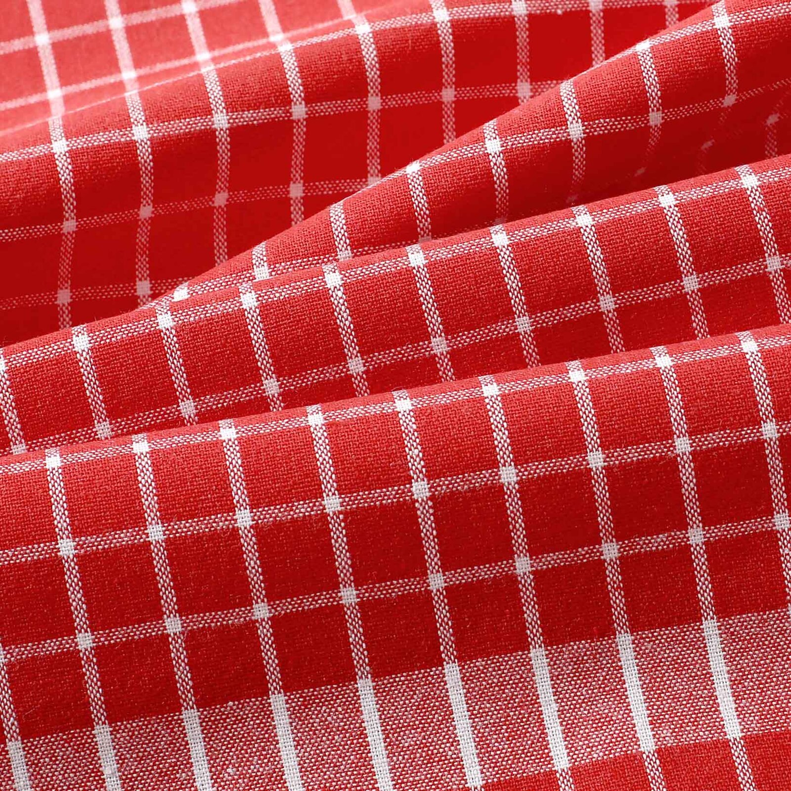 Küchentuch aus Baumwolle - rotes Karo
