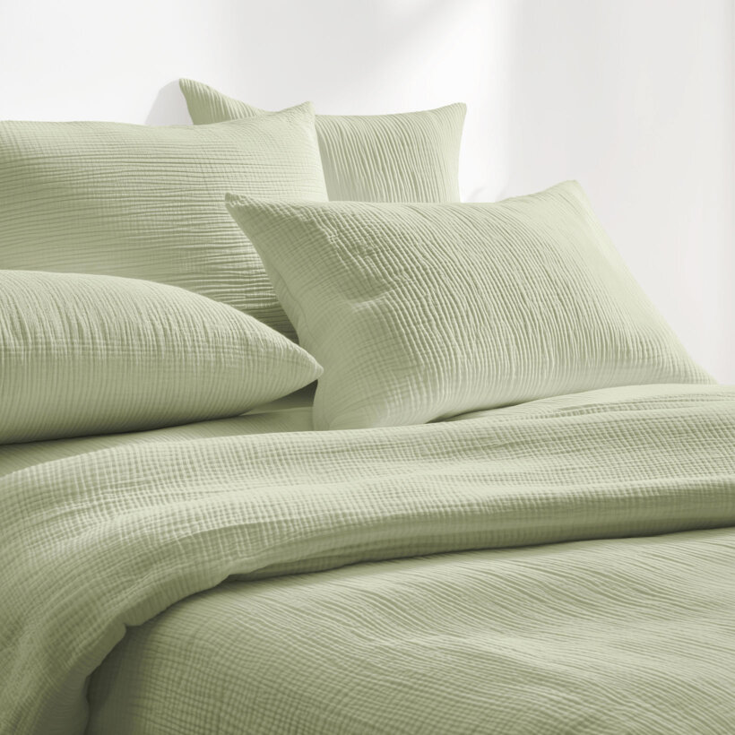 Musselin-Bettwäsche – hellsalbei