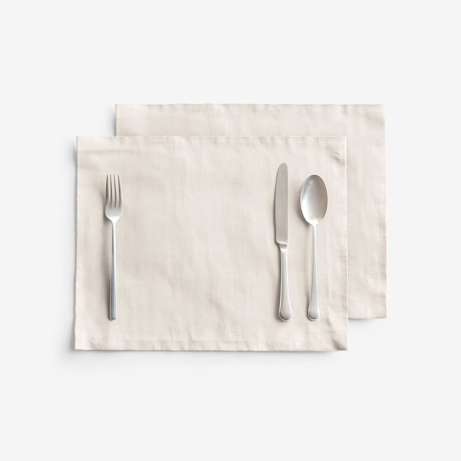 Tischset aus Leinenmischung - elfenbein - 2 Stück Set