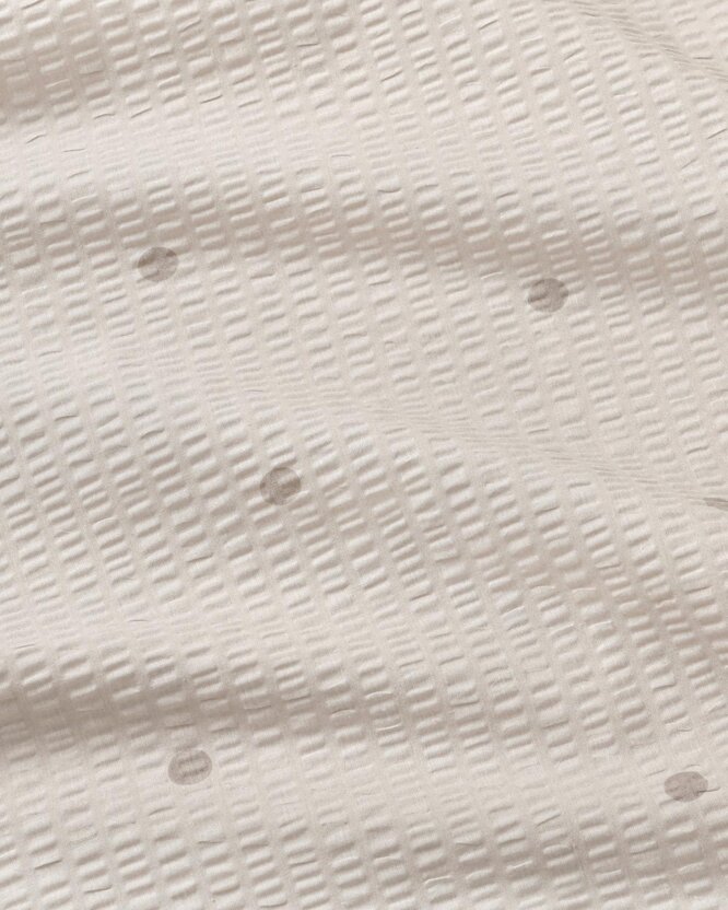 Seersucker Bettwäsche - Pünktchen auf Beige