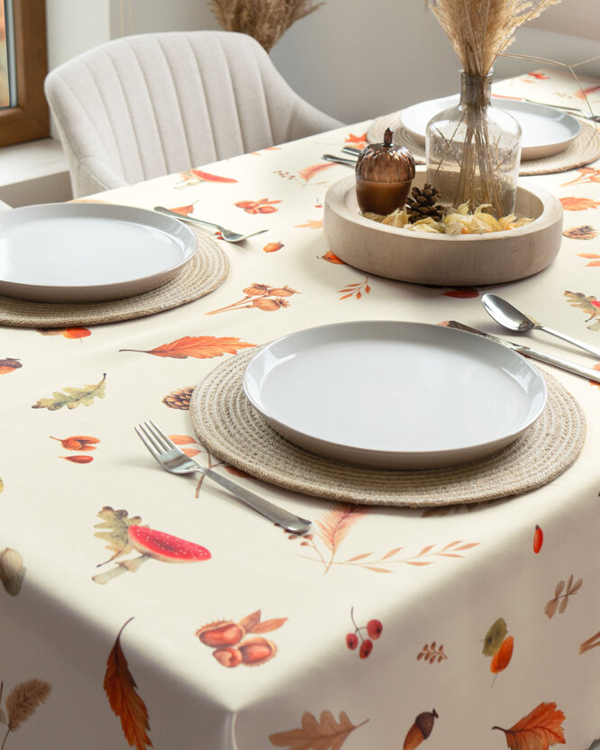 Eckige Tischdecke Teflon - Herbstliche Natur