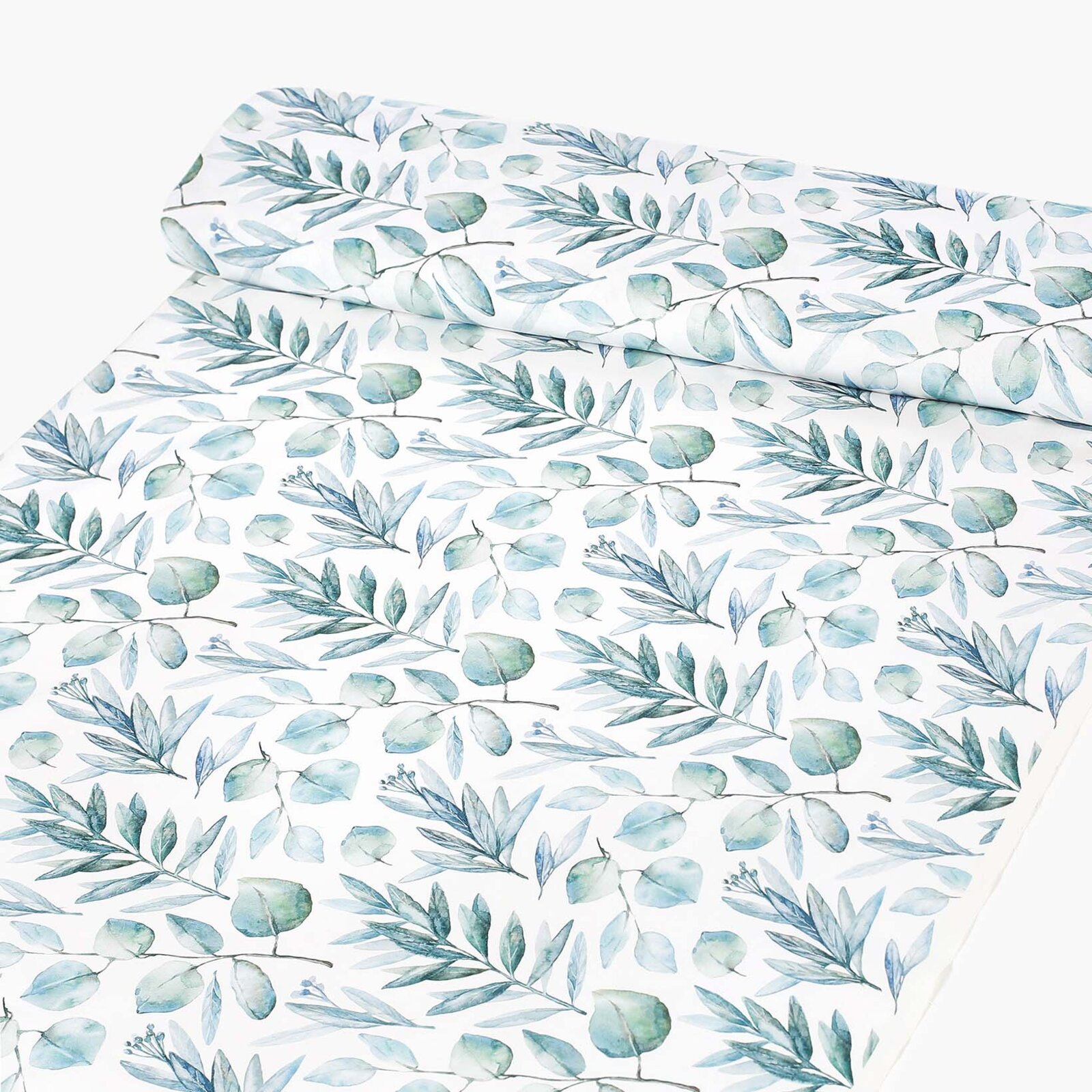 Baumwollstoff Deluxe - aquarelle Blätter