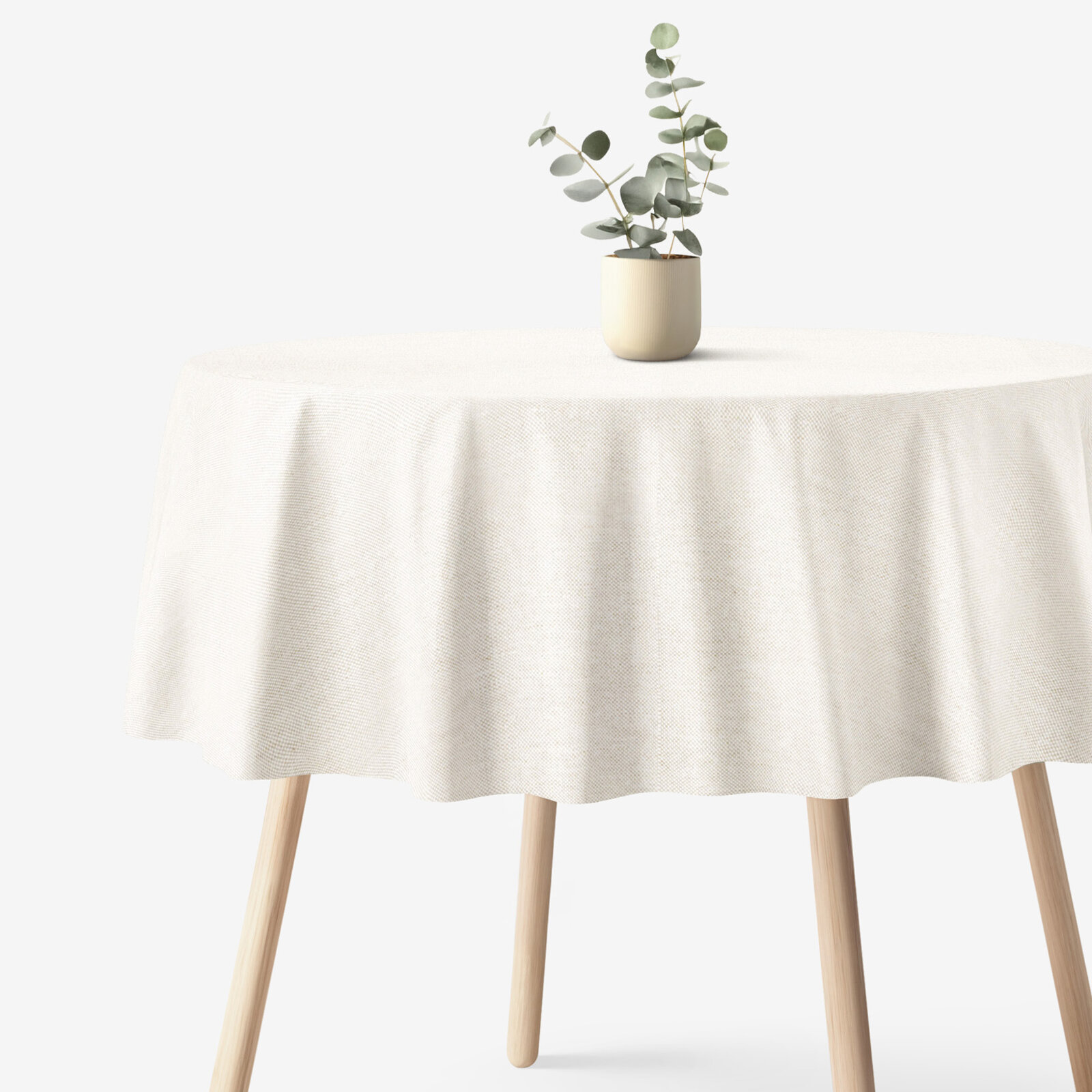 Runde Tischdecke Malaga - creme