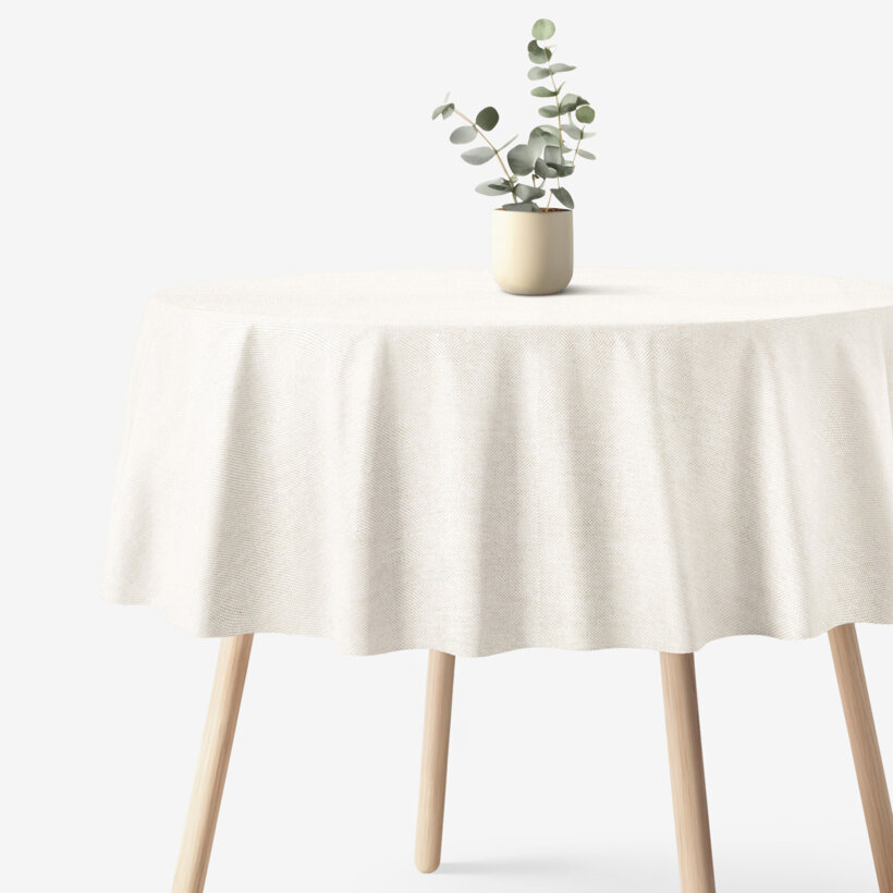 Runde Tischdecke Malaga - creme