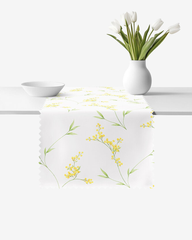 Teflon-Tischläufer - Mimosenblüten