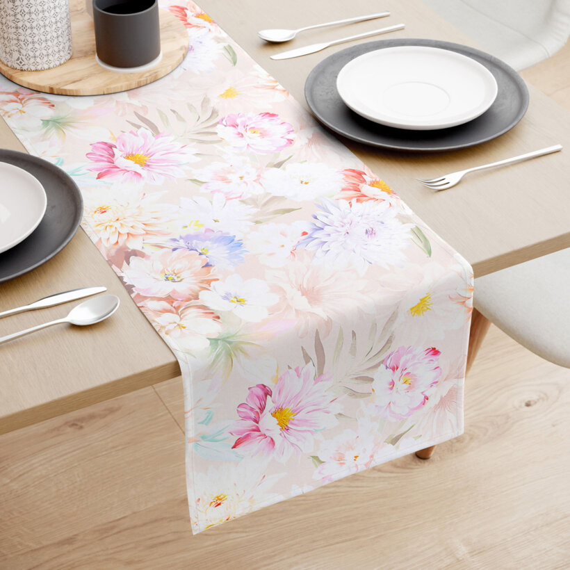 Tischläufer aus 100% Baumwolle Deluxe - wilde Blumen
