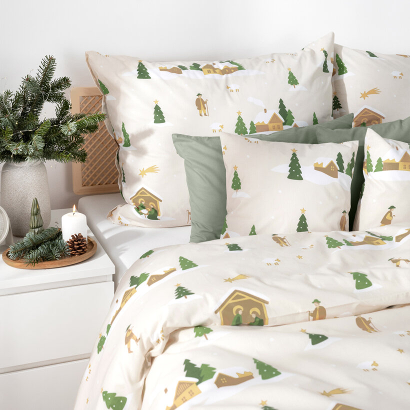 Weihnachtlich Bettwäsche aus Baumwolle - Weihnachtslieder