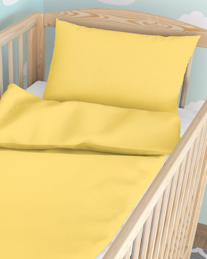 Bettwäsche für Babybetten aus Baumwolle - gelb
