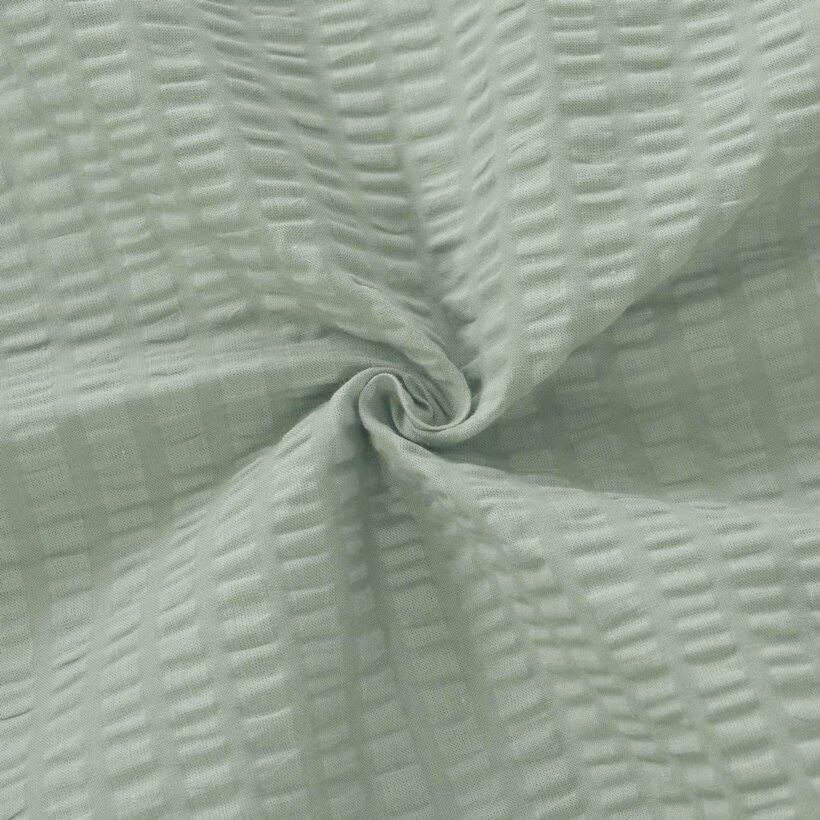 Seersucker - salbeigrün