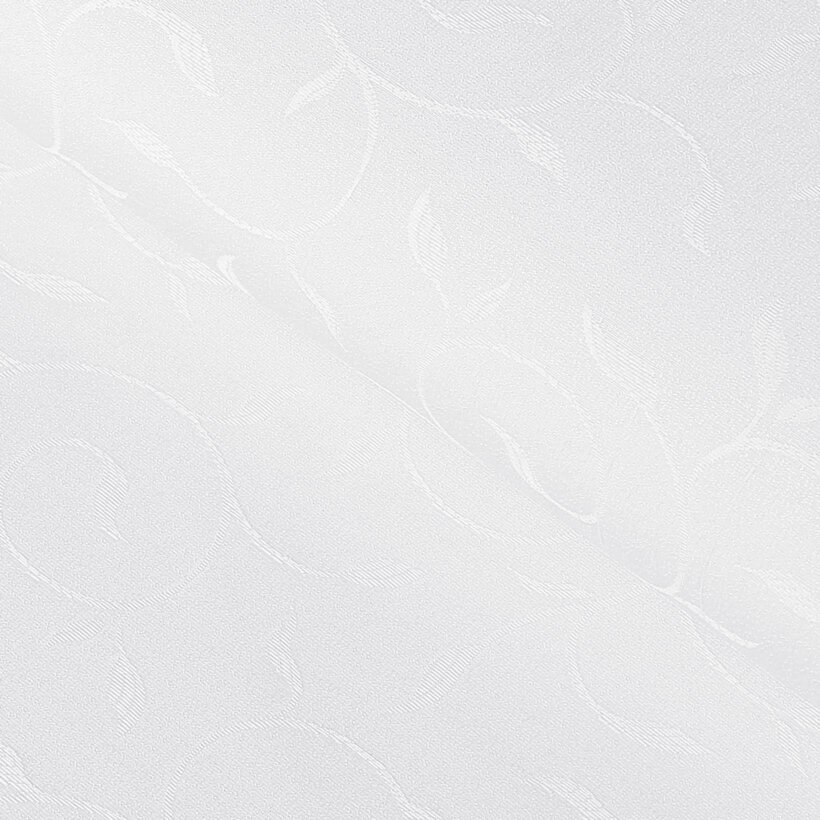 Ovale festliche Teflon-Tischdecke - weiß mit großen Ornamenten