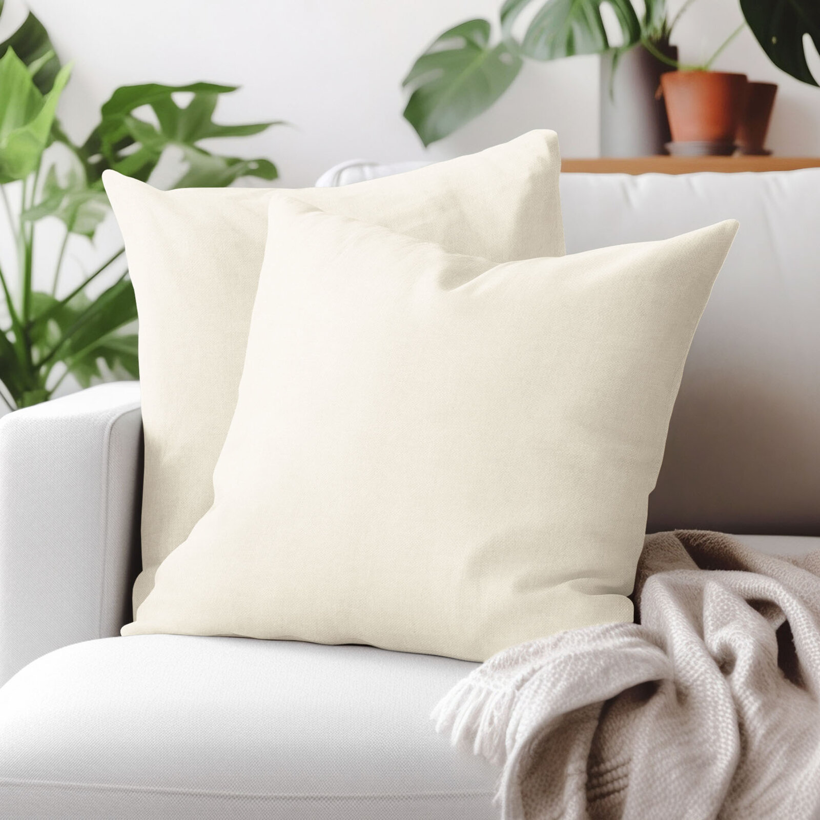 Dekorativer Kissenbezug Malaga - creme