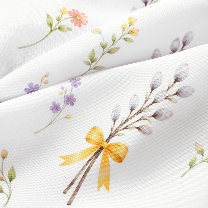 Ostern Teflonstoff für Tischdecken - Weidenkätzchen