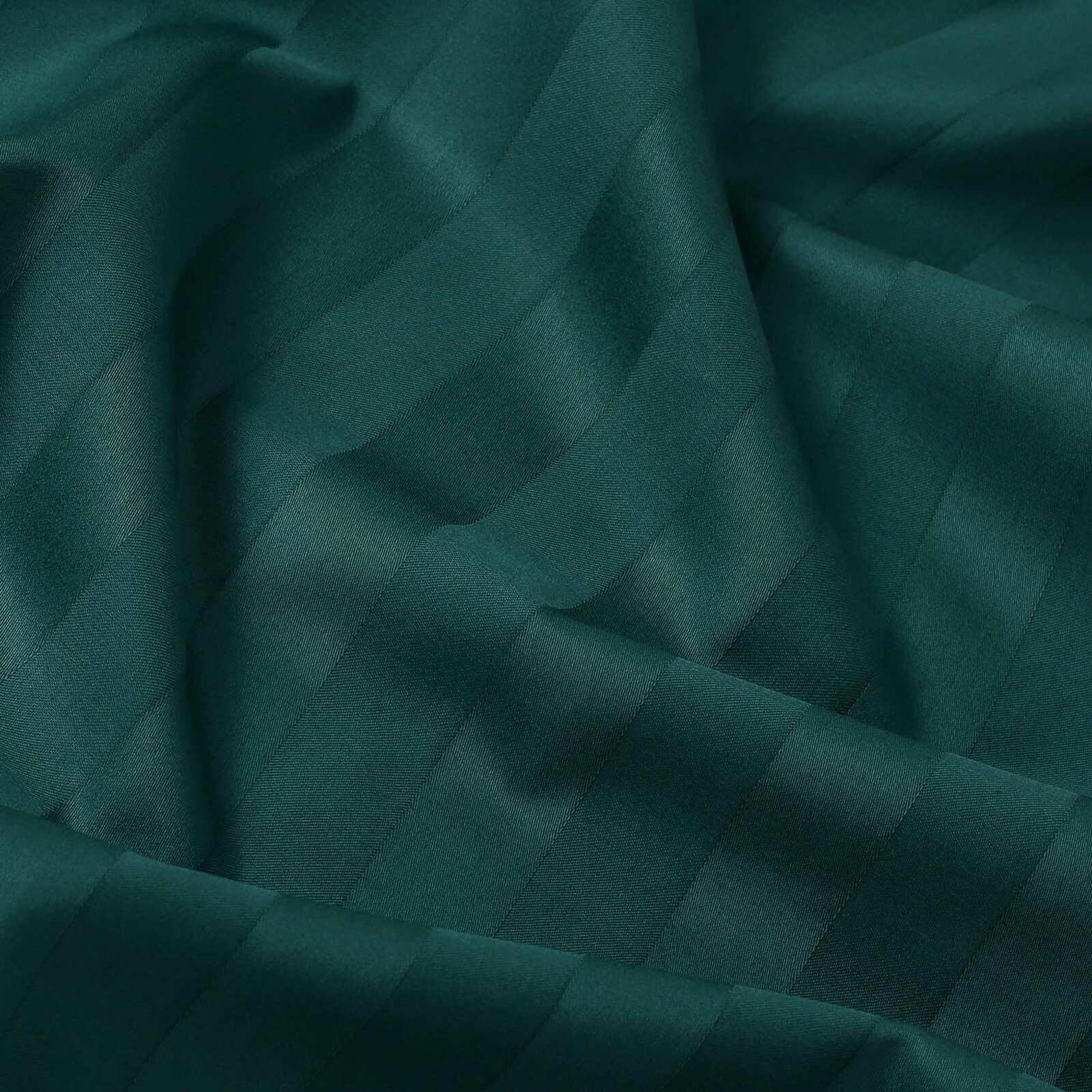 Festliche ovale Damast-Tischdecke - dunkelgrüne Streifen mit Satin-Glanz