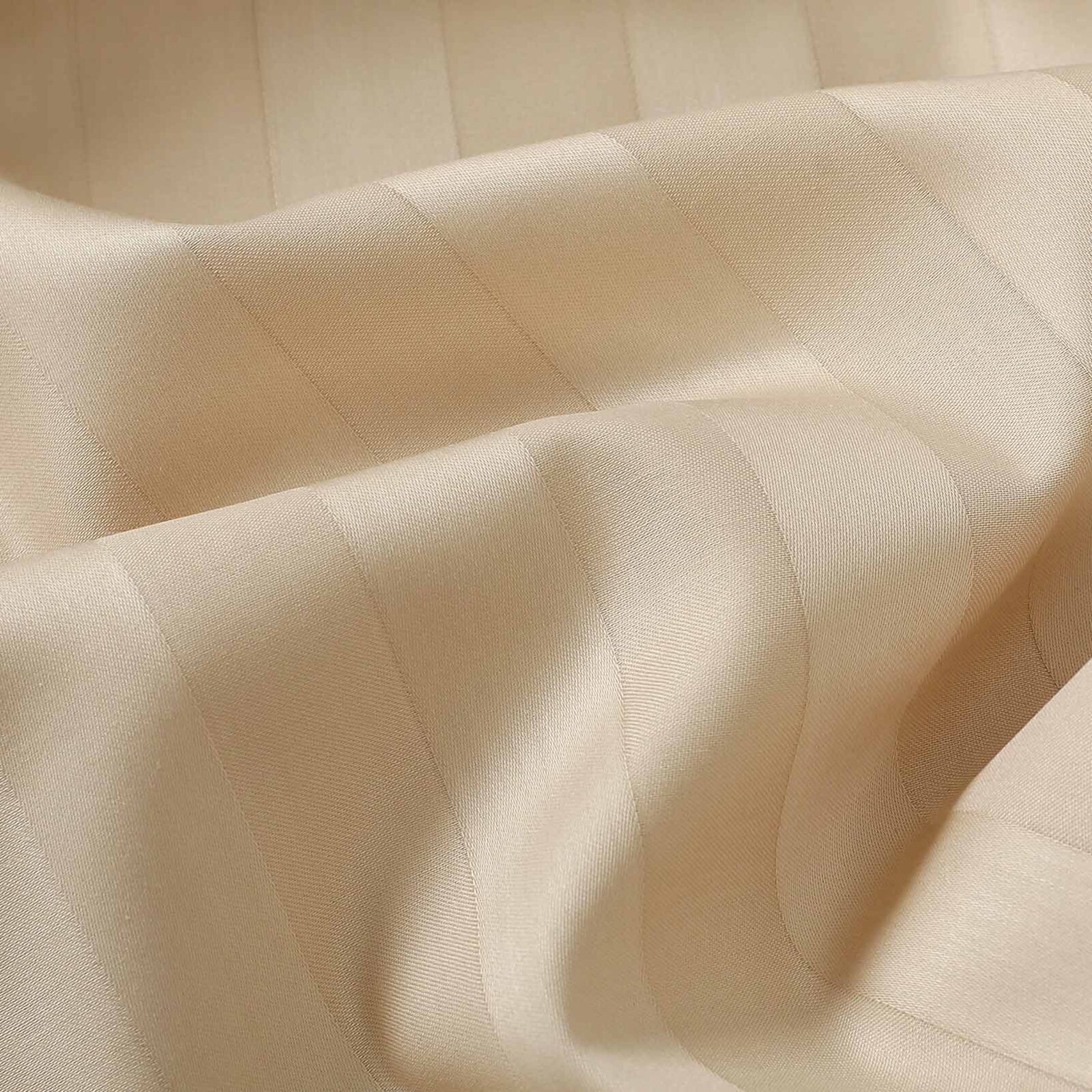 Festliche runde Damast-Tischdecke - goldene Streifen mit Satin-Glanz