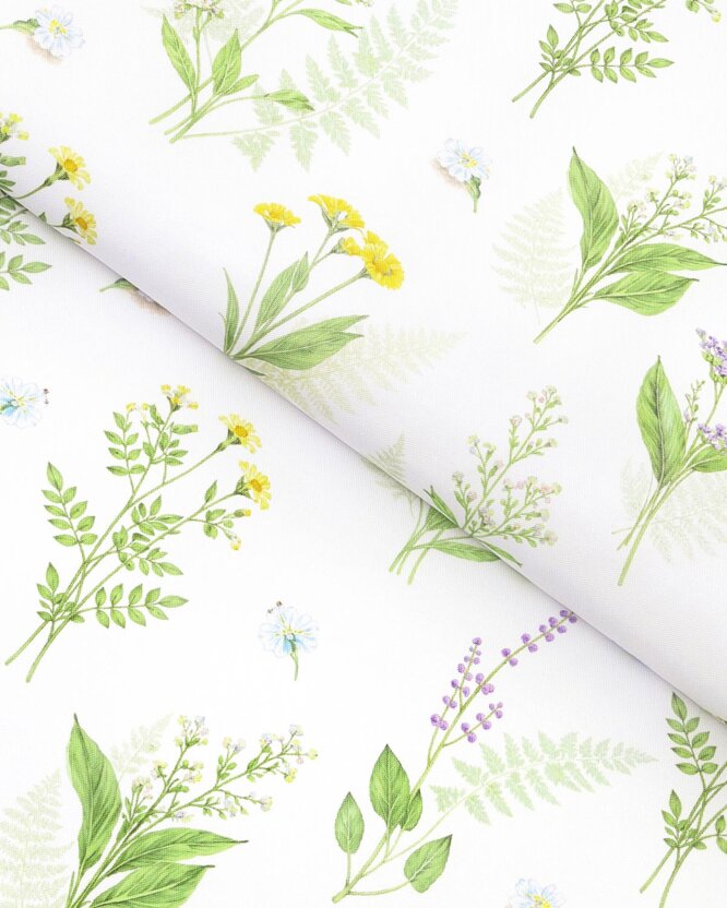 Teflonstoff für Tischdecken - Waldblumen